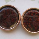 Fabulous Retro Red and Black Round Clip-On Earrings Fabulous Retro Red and Black Round Clip-On Earrings