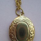 Small Gold Oval Locket Necklace