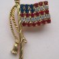 American Flag with Gold Stand Pin