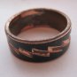 Retro Copper and Black Ring, Size 7