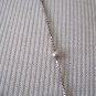 Long Silver Chain Necklace with Ball Accents