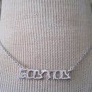 Silver "Goy Toy" Charm Necklace, Silver Chain Silver "Goy Toy" Charm Necklace, Silver Chain