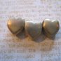 Retro Gold Metal Heart Beads, 3 Pieces