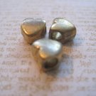 Retro Gold Metal Heart Beads, 3 Pieces