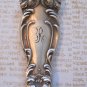Silverware Handle, Jewelry Finding, Initial "R", Flower Design