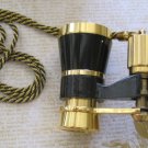 Theater and Opera Glasses, Black and Gold Chain, Carry Case