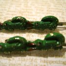 Two Retro Hand Painted Double Alligator Bobby Pins, Hair Clips