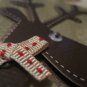 Paper Reindeer, Holiday Gift Tag, White and Red Ribbon