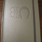 Lucky Silver Journal, Horse Shoe and Four Leaf Clover Imprints, Elastic Band Wrap