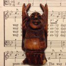 Retro Hand Carved Wooden Buddha Figure, Jewelry Finding Retro Hand Carved Wooden Buddha Figure, Jewelry Finding