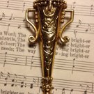 Gold Colored Perfume Holder Locket with Faux Pearl