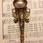 Gold Colored Perfume Holder Locket with Faux Pearl