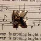 Gold "K" with Small Diamond Accent, Pendant Gold "K" with Small Diamond Accent, Pendant