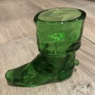 Mosser, Green Glass Cowboy Boot with Spur #34 Mosser, Green Glass Cowboy Boot with Spur #34