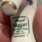 Royal Haeger White Bone China Shoe Decorated with Blue Flowers and Gold Trim #87