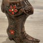 Vintage "Pisa" Brown Ceramic Boot Made by Filli Meloni in Republic of San Marino #97