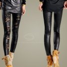 Ripped lace leggings size small