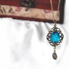 Adorable blue pendant necklace
