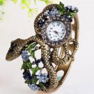 Snake in flowers watch