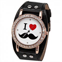 i heart mustache watch