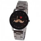 Steel mustache watch