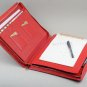 Surface Pro Red Leather Business Standing Portfolio with Notepad and Surface Keyboard