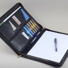 Leather Portfolio Case,Carrying Portfolio with A4 Paper Writing Notepad,Letter size Portfolio