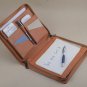 iPad Genuine Leather Portfolio Case with Notepad,iPad Carrying Zipper Briefcase