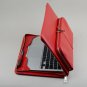Red Macbook Air Leather Cover with Zipper Pockets,Apple Laptop Zipper Carrying Case