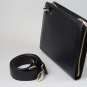 Leather iPad mini zipper Portfolio Case with Shoulder Strap,with Notepad Holder Business Carrying