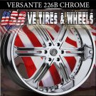 VERSANTE WHEELS 226 24X9.5  6.139.7 ET25 CHROME FOR CADILLAC ESCALADE  GMC YUKON CHEVY TAHOE