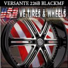 VERSANTE WHEELS 226 24X9.5  6.139.7 ET25 BLK M/F S/T   FOR CADILLAC ESCALADE  GMC YUKON CHEVY TAHOE
