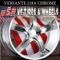 VERSANTE 218 22X8.5 5.114.3 ET+38 CHROME RIMS NISSAN MAXIMA CADILLAC STS