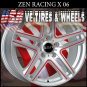 SILVER RIMS  X06 17X7 5.100/114.3 ET38 CHEVY CAVALIER   TOYOTA COROLLA  DODGE CALIBER