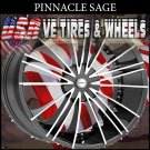 PINNACLE SAGE 20X8.5 5.112/114.3 ET+40 BLK MF NISSAN MAXIMA  MERCEDES  PASSAT