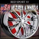REDSPORT 33 24X9.5 5.115/120 ET+13 CHROME  CHRYSLER 300C  BUICK REGAL