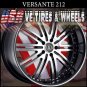 VERSANTE 212  22" BLK MF S/T  & TIRES CADILLAC CTS NISSAN MAXIMA  BUICK REGAL