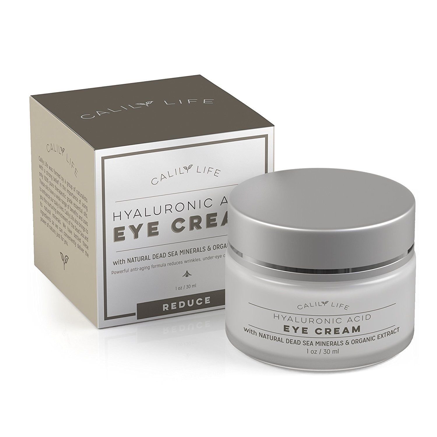 ORGANIC Calily Life Hyaluronic Acid Eye Cream Dead Sea Minerals 1 Oz