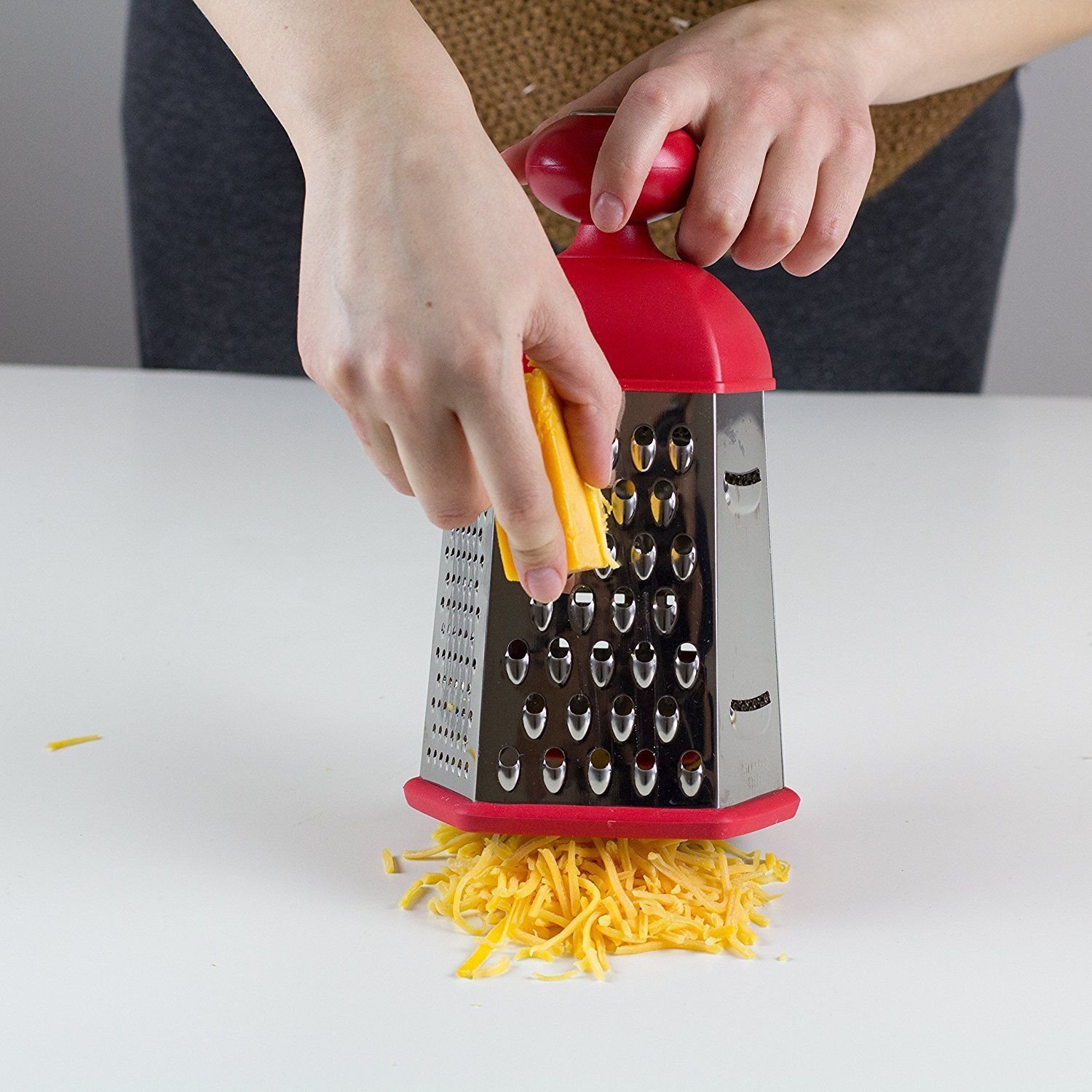 NEW Multipurpose Stainless Steel Box Grater Slicer Zester 6sided Kitchen Tool