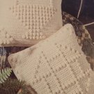 crochet pattern book popcorn pillows quilt block design leisure arts 1143 vintag