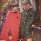 knit crochet pattern book vintage poncho cape girl red riding hood irish ombre