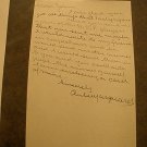 Rube Marquard Hand Written Letter - VERY RARE PSA