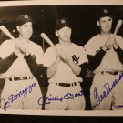 Mickey Mantle Joe Dimaggio Ted Williams Signed 8X10 Photo PSA E30726 Grade 9 10?