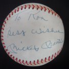 RARE 70s MICKEY MANTLE & ROGER MARIS DUAL SIGNED BALL w/FULL JSA AUTHENTICATION