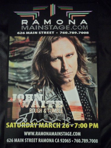 JOHN WAITE SIGNED CONCERT POSTER BABYS PSA JSA GUARANTEE FOR LIFE