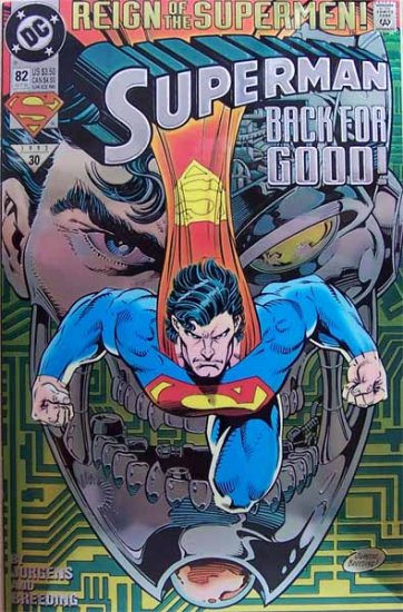 Superman Comic Book - No. 82 October 1993 - Chromium Cover