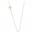 ROSE GOLD SIDE CROSS PENDANT
