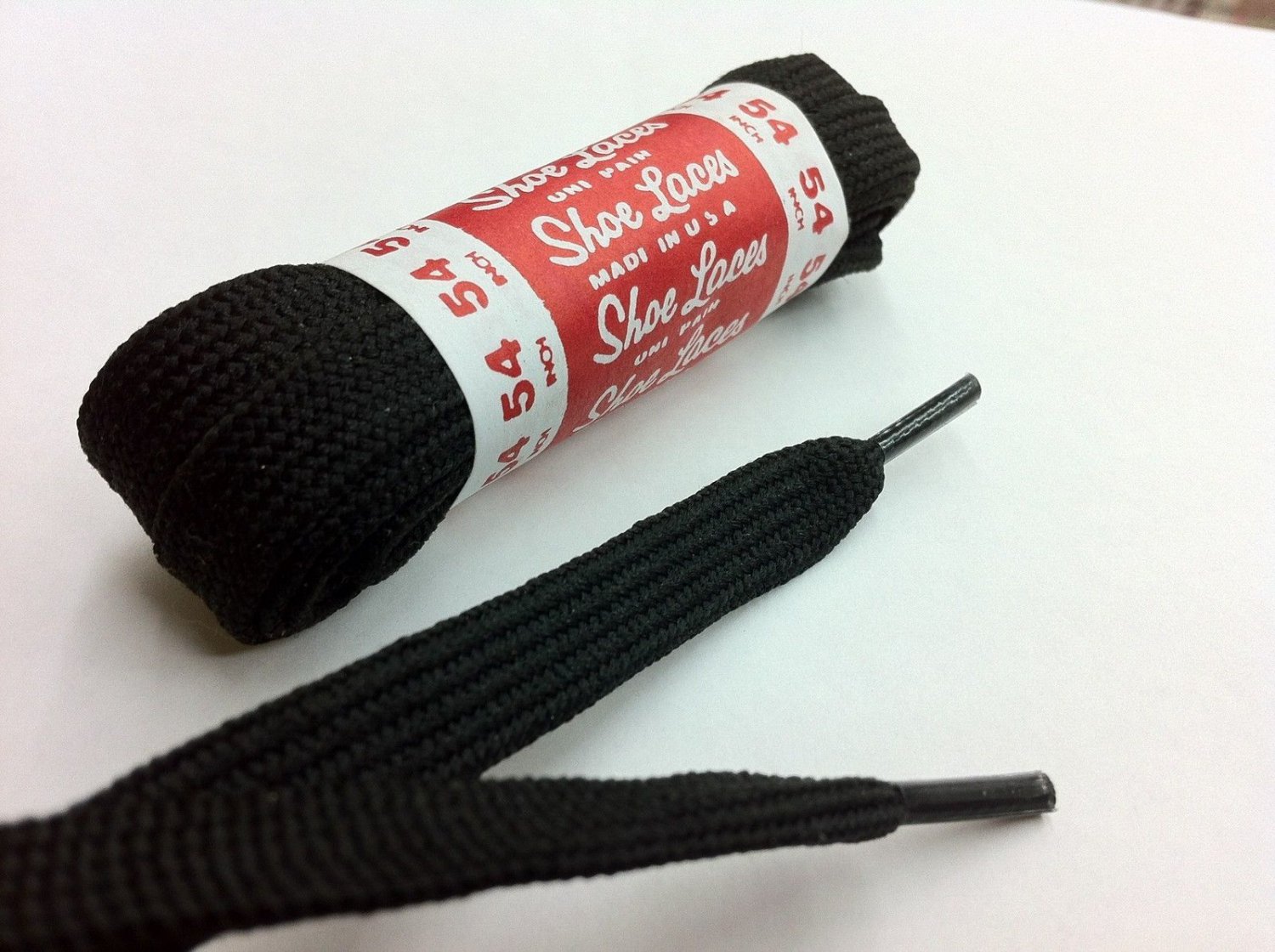 Athletic Flat Shoelaces Sport Sneakers Shoe Strings Boot Laces Bulldog Blister Black Color 40"