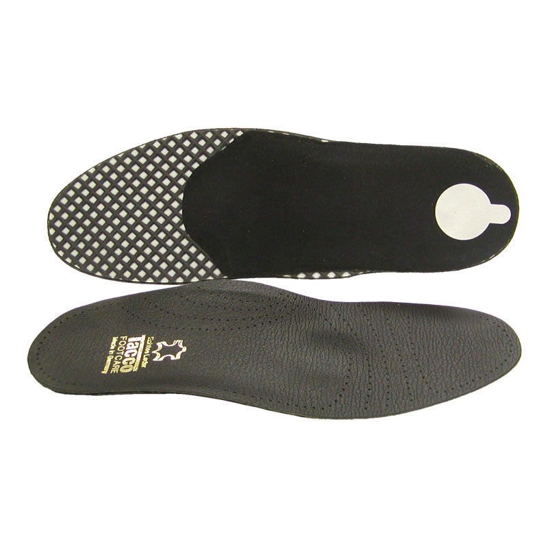 TACCO 794 Deluxe Black Orthotic Arch Support Leather Shoe Insoles