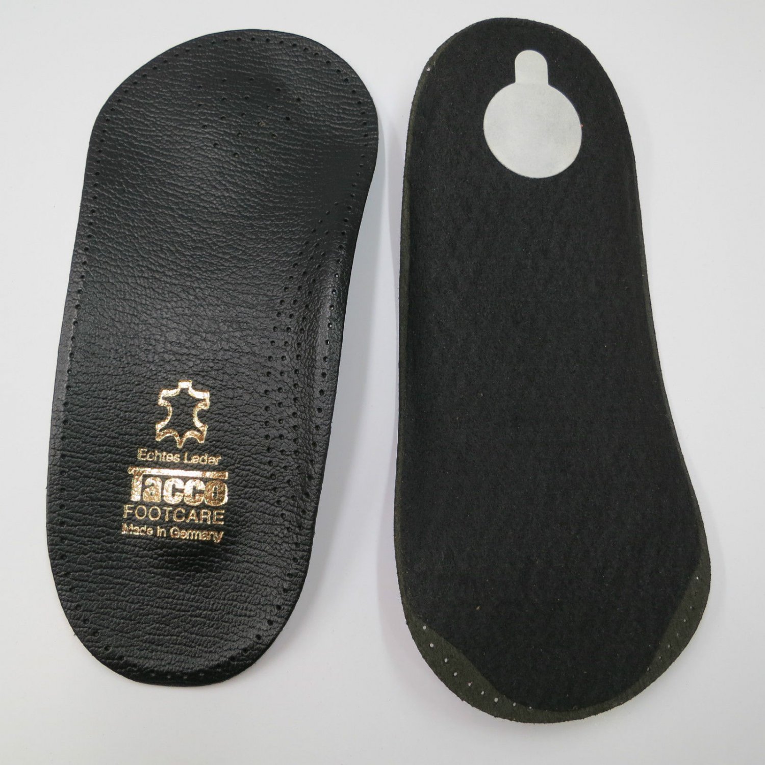 TACCO 750 3/4 Elastic Black Orthotic Arch Support Leather Shoe Insoles